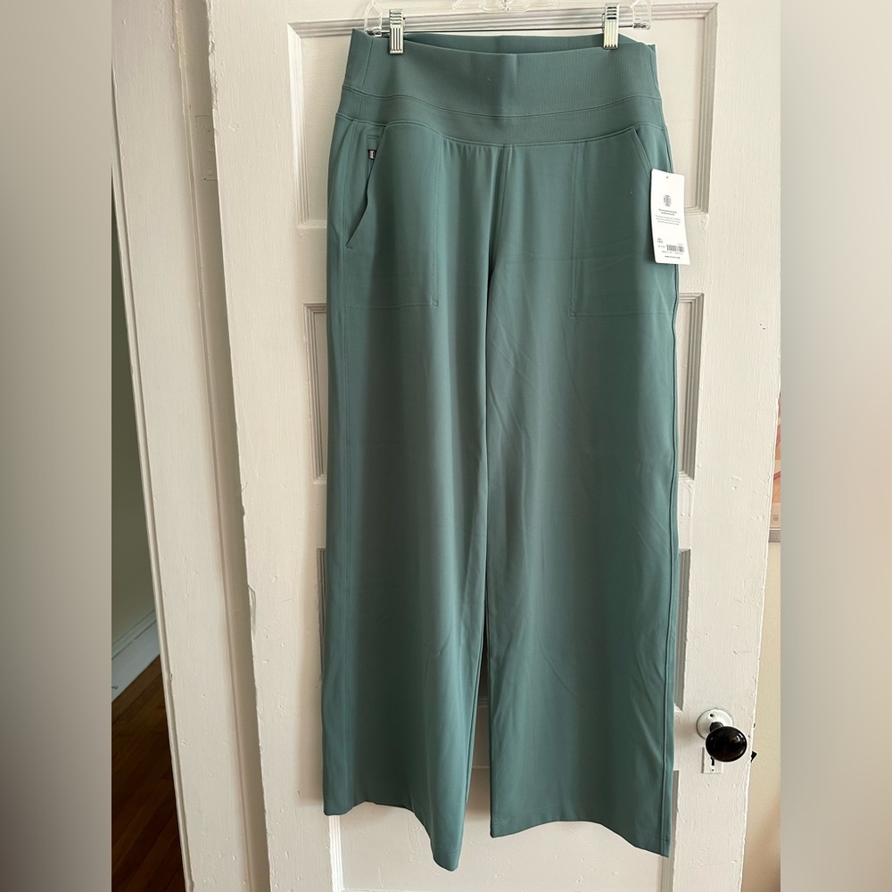 Athleta Venice Wide Leg Pants NWT Size L Deep Ocean Teal